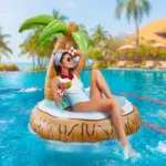 Bouée gonflable "Cocotier" - Kf s b cd df eaca eecd a f - Summer Waterfun