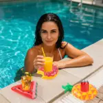 Lots de porte-gobelets flottants - Kf s cda ed b b f be ab d b t - Summer Waterfun