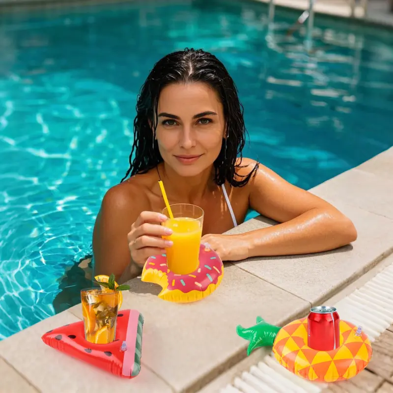 Lots de porte-gobelets flottants - Kf s cda ed b b f be ab d b t - Summer Waterfun