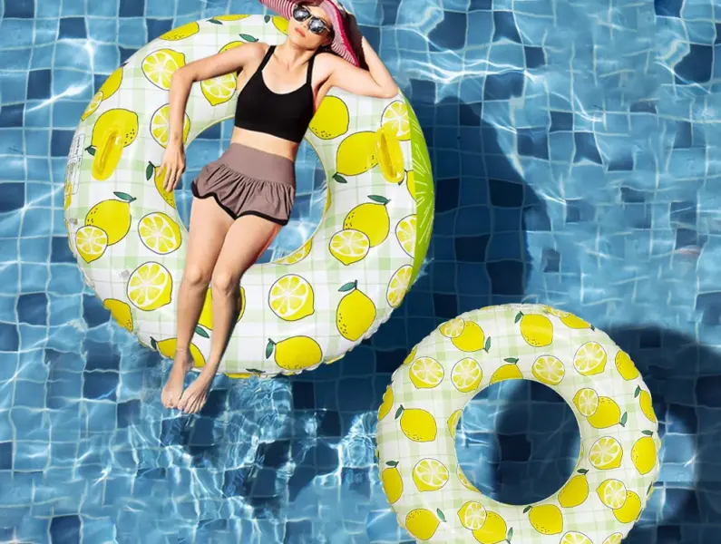 Bouée de piscine imprimé citron - Kf s d ba e d ab bc bbebd e - Summer Waterfun