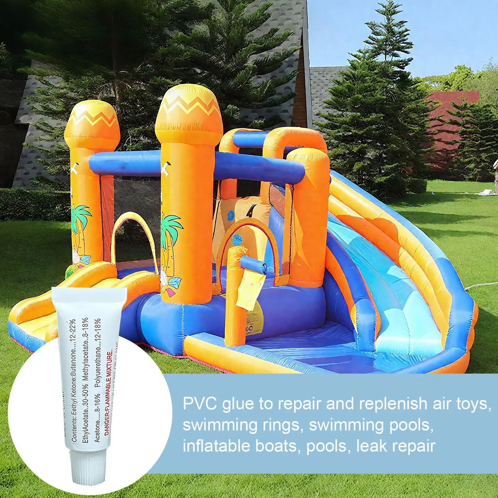 Colle de réparation liquide étanche pour jeux gonflables (3g) - Kf s a ffb b fcb a fbe j - Summer Waterfun