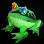 Bouée "Grenouille verte" gonflable (avec lumière clignotante) - Kf saa ae e ee ac f f b n - Summer Waterfun