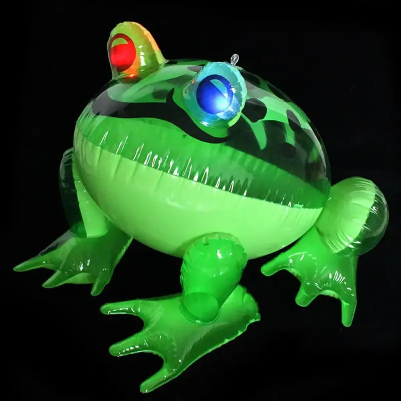 Bouée "Grenouille verte" gonflable (avec lumière clignotante) - Kf saa ae e ee ac f f b n - Summer Waterfun