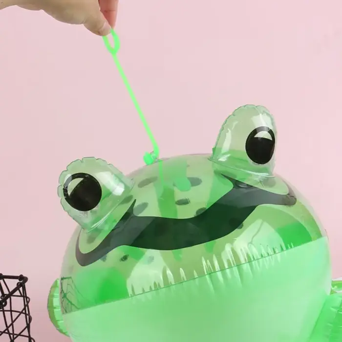 Bouée "Grenouille verte" gonflable (avec lumière clignotante) - Kf sad debf aaf be da db t - Summer Waterfun