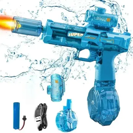 Pistolet à eau électrique (avec LED et recul simulé) - Kf s a c d a f a - Summer Waterfun