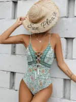 Maillot de bain une pièce imprimé vintage fleuri - Kf se fdc d fdbd fe c fda n - Summer Waterfun