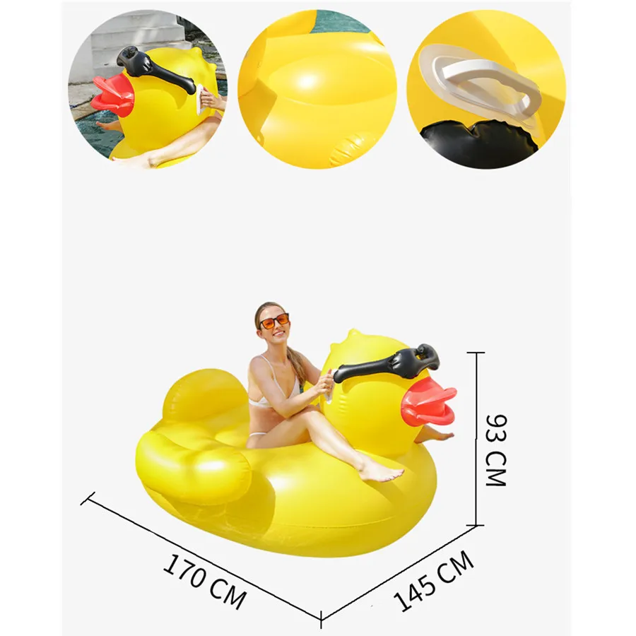 Bouée matelas canard jaune XXL - Kf s afeb b e a ef f a w - Summer Waterfun