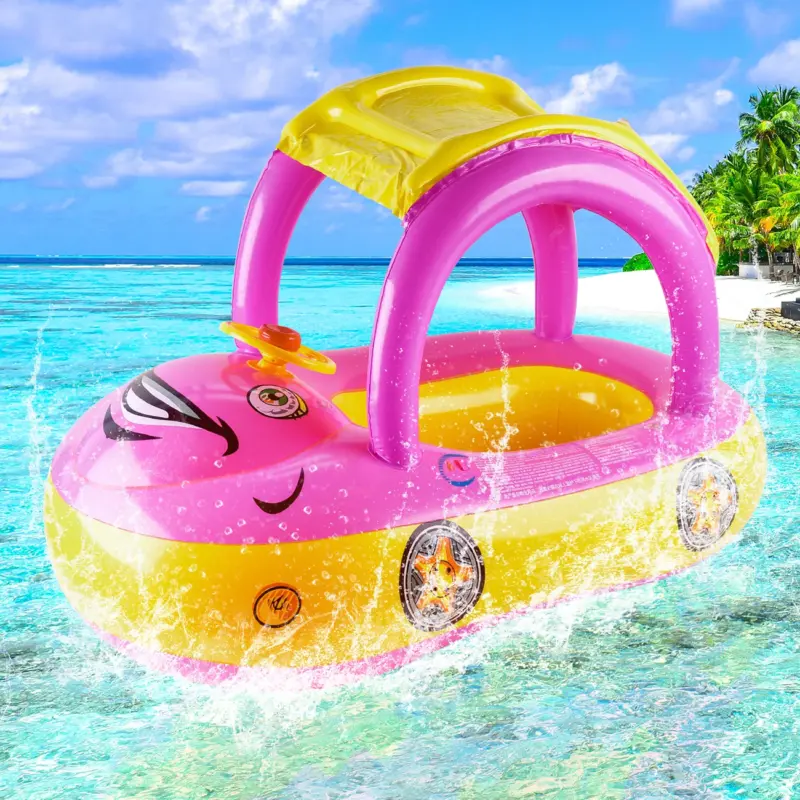 Bateau gonflable pour enfant avec toit pare-soleil - Kf s ac be f ab ef bd bf - Summer Waterfun