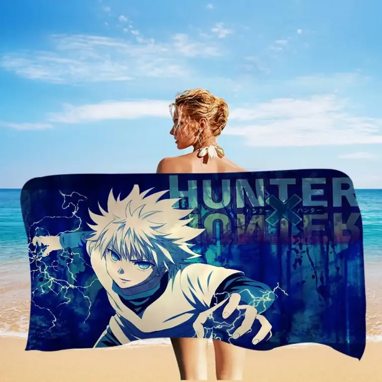 Serviette de plage “Kirua Zoldik” dans Hunter × Hunter - Kf s f add abb a c c - Summer Waterfun