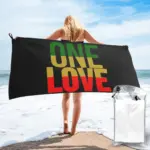 Serviette de plage “One Love” – Design reggae - Kf s e e b ba c bd d w - Summer Waterfun