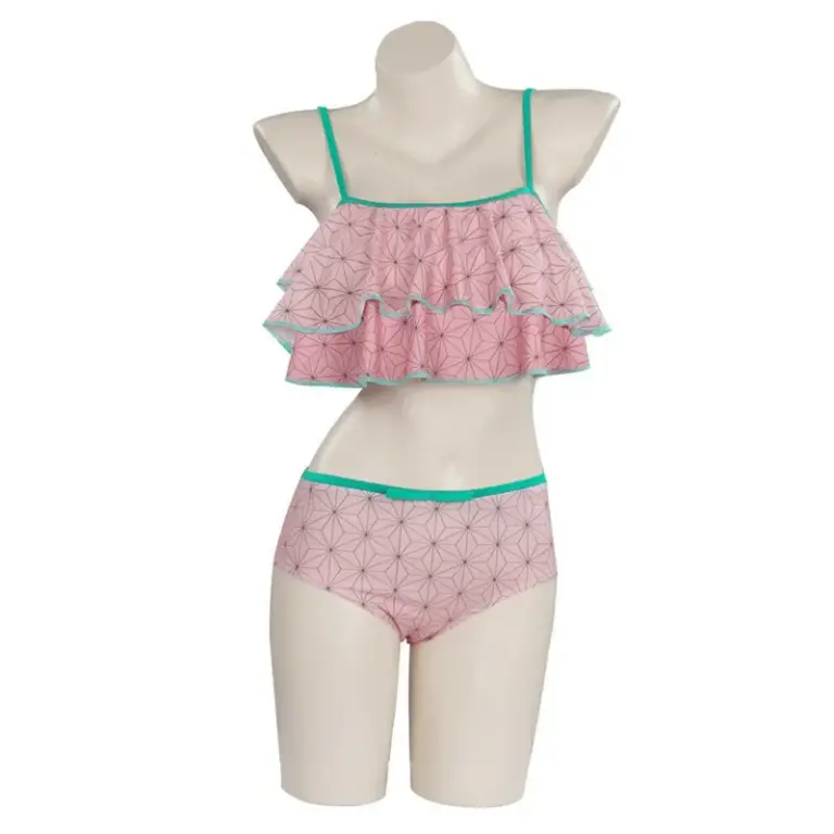 Maillot de bain deux pièces “Nezuko Kamado” dans Demon Slayer - Kf s bb cc fd de c a a bj - Summer Waterfun