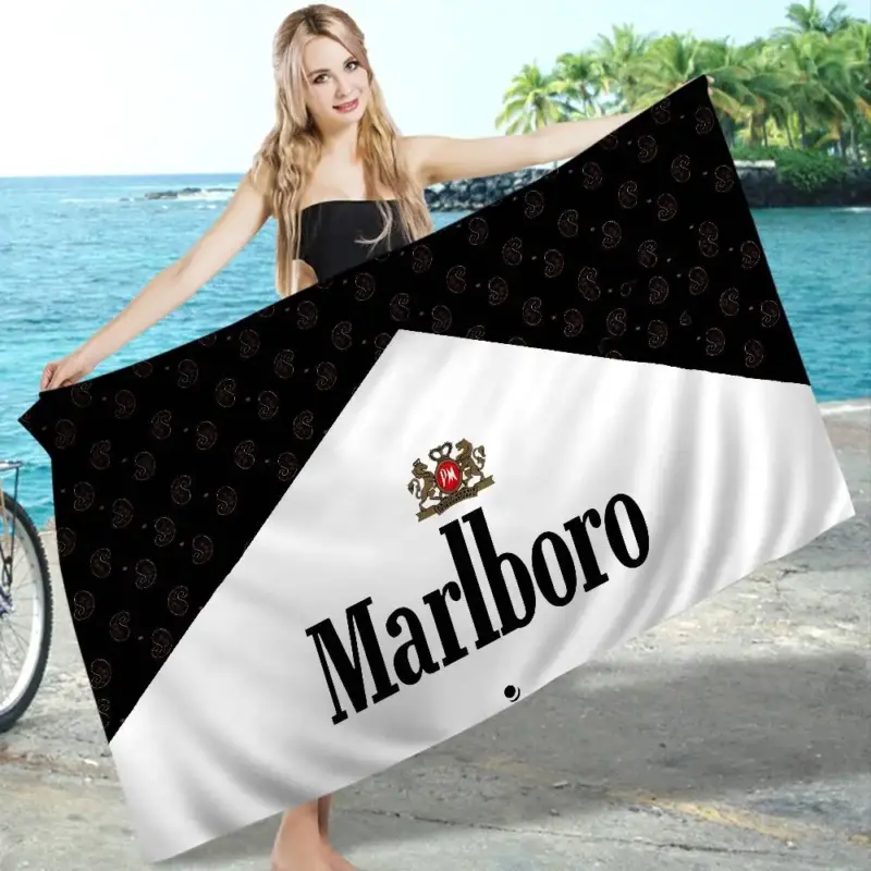 Serviette de plage “Marlboro Black” - Kf sb d debef d bd fb n - Summer Waterfun