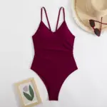 Maillot de bain une pièce à bretelles fines avec dos ajouré - Kf s eee c fe b b c de dp - Summer Waterfun
