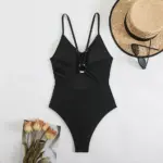 Maillot de bain une pièce à bretelles fines avec dos ajouré - Kf sc a f a cc a ea n - Summer Waterfun