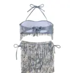 Maillot de bain deux pièces à sequins avec franges - Kf sdaef ab e fa b k - Summer Waterfun