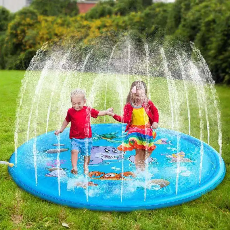 Tapis d’eau splash pad gonflable avec jets pour enfants - Kf s aa c d ee e ffc ee f f - Summer Waterfun