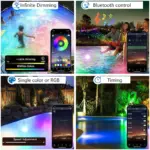 Lumière LED submersible connectée pour piscine - Kf s a e c ca ef c be ded g - Summer Waterfun